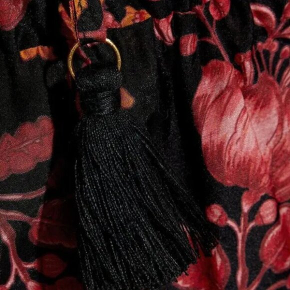 Alice + Olivia Floral Mini Dress - Black and Pink - Picture 4 of 4